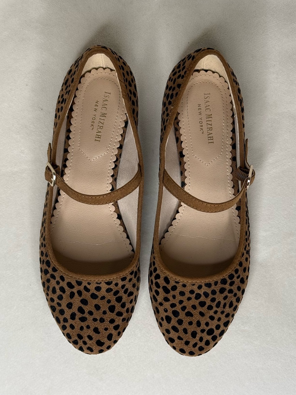 Isaac Mizrahi Brown & Black Cheetah Mary Jane Flats